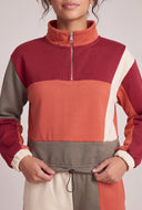 Color Block Zip Pullover