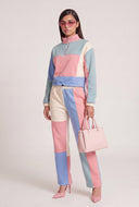 Color Block Zip Pullover