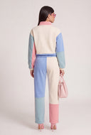 Color Block Zip Pullover