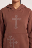 Glam Cross Pullover Hoodie