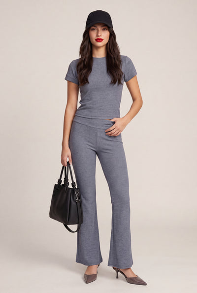 Eileen Rib Knit Flare Pants