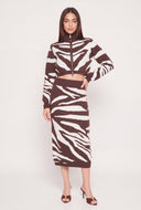 Zebra Midi Skirt