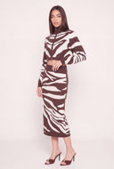 Zebra Midi Skirt