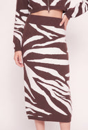 Zebra Midi Skirt