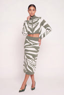 Zebra Midi Skirt