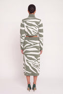 Zebra Midi Skirt
