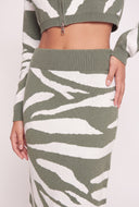 Zebra Midi Skirt