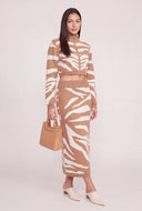 Zebra Midi Skirt