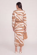Zebra Midi Skirt