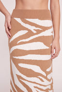 Zebra Midi Skirt