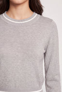 Contrast Crop Sweater
