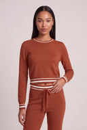 Contrast Crop Sweater