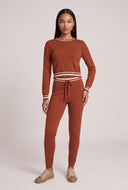 Contrast Crop Sweater