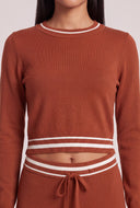 Contrast Crop Sweater