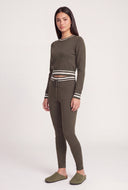 Contrast Crop Sweater