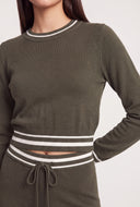 Contrast Crop Sweater
