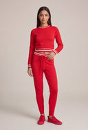 Contrast Crop Sweater