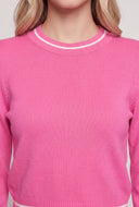 Contrast Crop Sweater