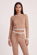 Contrast Crop Sweater