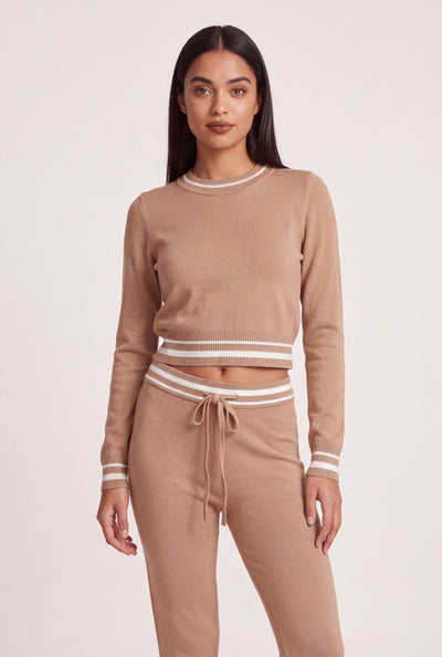 Contrast Crop Sweater