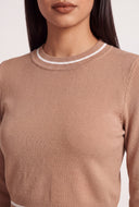 Contrast Crop Sweater