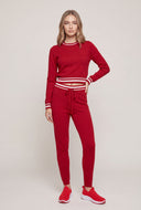 Contrast Crop Sweater