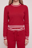 Contrast Crop Sweater