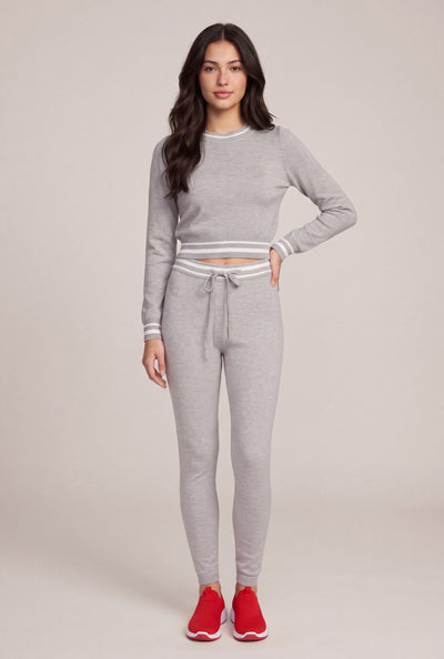 Contrast Drawstring Pants