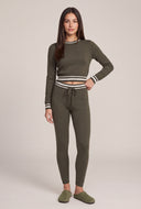 Contrast Drawstring Pants