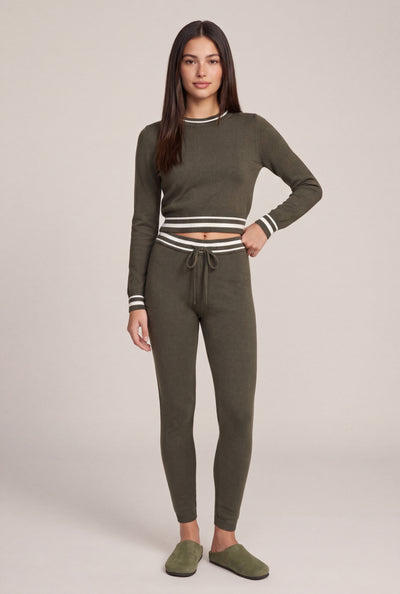 Contrast Drawstring Pants