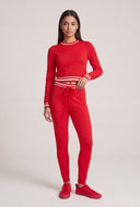 Contrast Drawstring Pants