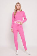 Contrast Drawstring Pants