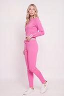 Contrast Drawstring Pants