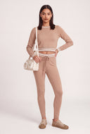 Contrast Drawstring Pants