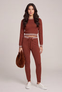 Contrast Drawstring Pants