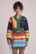 Patch Crop Cardigan