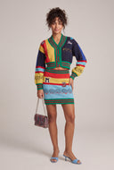 Patch Crop Cardigan