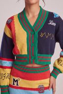 Patch Crop Cardigan