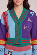 Patch Crop Cardigan