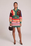 Patch Crop Cardigan