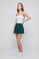Knit Mini Pleated Skirt