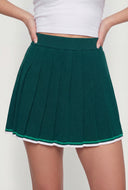 Knit Mini Pleated Skirt