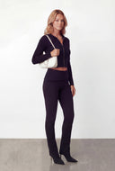 Esme Rib Knit Zip Crop Hooded Sweater