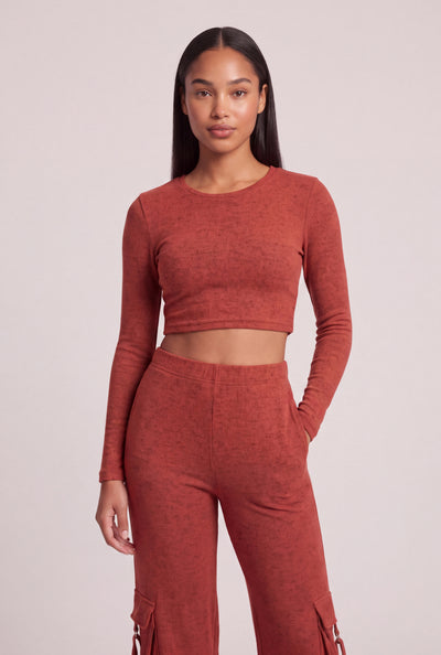 Elsa Long Sleeve Crop Top