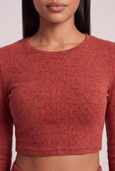 Elsa Long Sleeve Crop Top