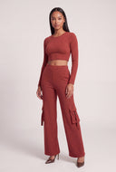 Elsa High Waist Cargo Pants