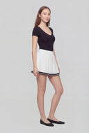 Karter Varsity Stripe Pleated Skort