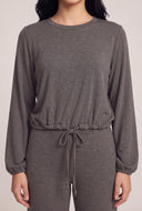 Long Sleeve Drawstring Top