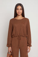Long Sleeve Drawstring Top