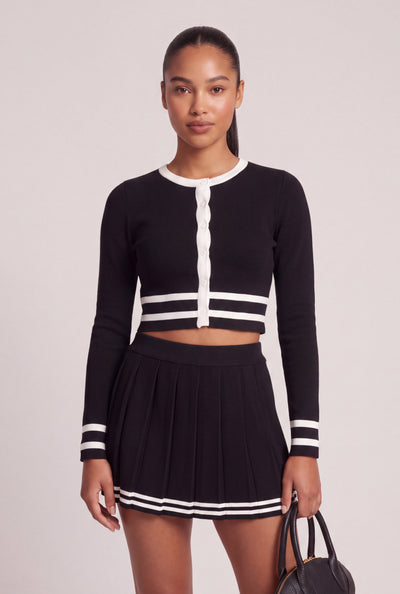 Contrast Crop Cardigan